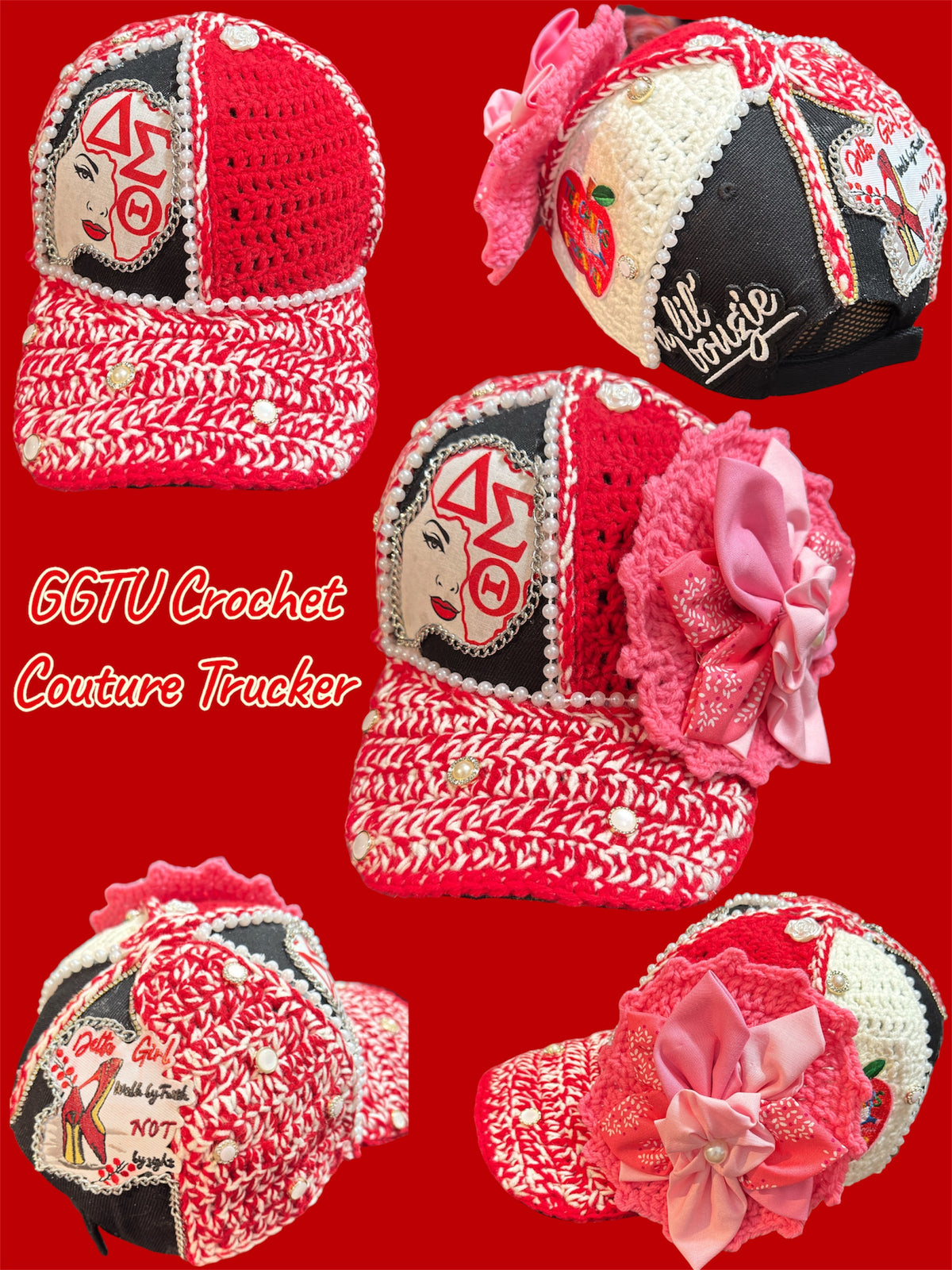GGTU Crochet Couture Trucker™ for DST/Breast Cancer Awareness 
Bold. Custom. One of a Kind.
Handmade with purpose. Worn with pride.