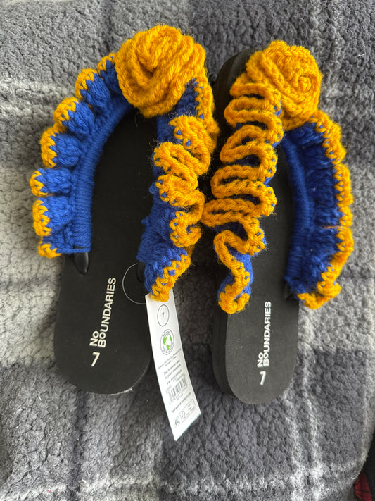 SGRHO Ruffle hat and Ruffle Flip Flops Set