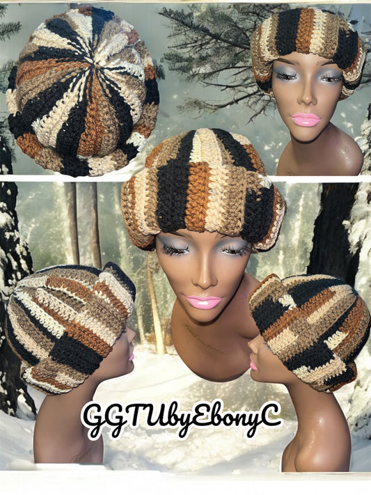 Shades of brown Crochet Hat