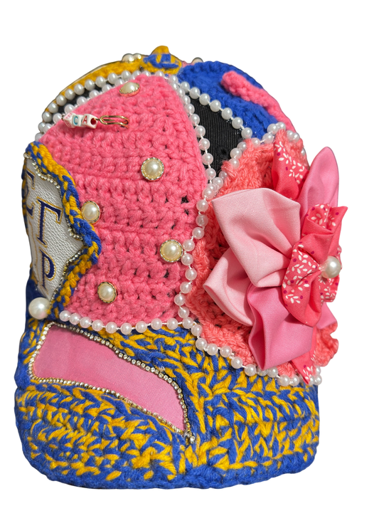 GGTU Crochet Couture Trucker™ for SGRHO/Breast Cancer Awareness 
Bold. Custom. One of a Kind.
Handmade with purpose. Worn with pride.