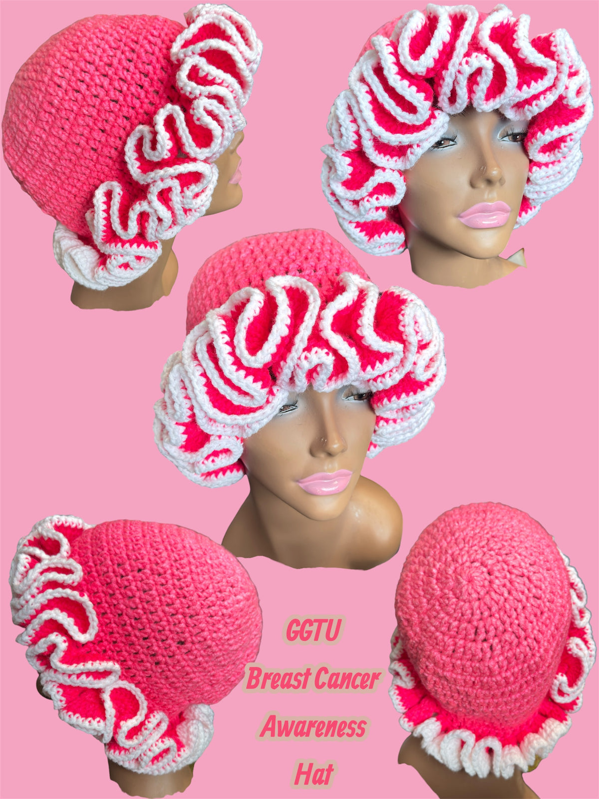 GGTU “Ruffled Pink” Breast Cancer Awareness Crochet Hat

Wear the pink. Rock the ruffles. Make a statement for the cause. 💕🎀