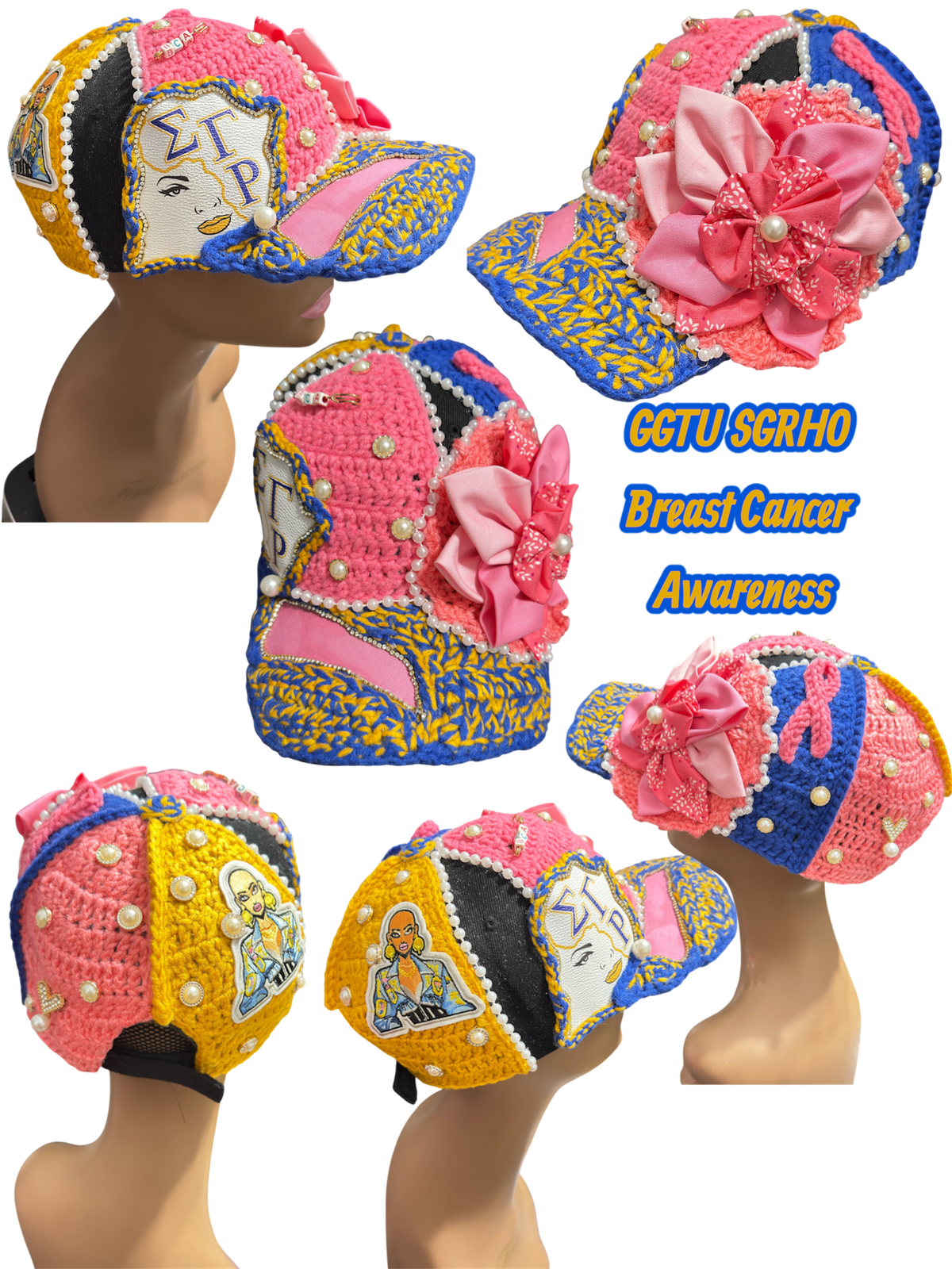 GGTU Crochet Couture Trucker™ for SGRHO/Breast Cancer Awareness 
Bold. Custom. One of a Kind.
Handmade with purpose. Worn with pride.
