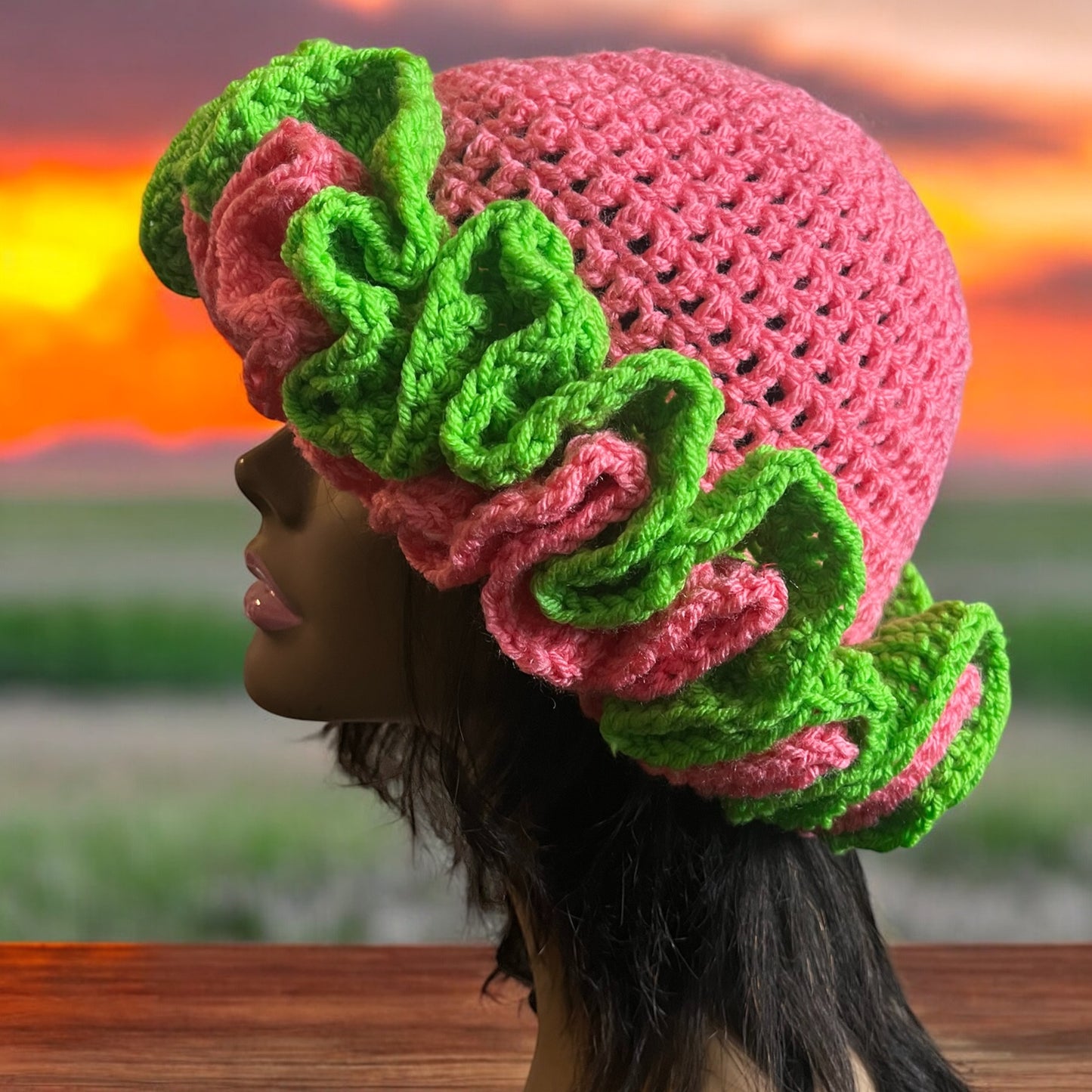 Crochet Ruffle Hats