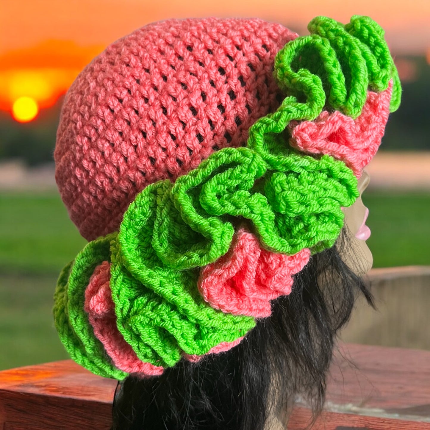 Crochet Ruffle Hats